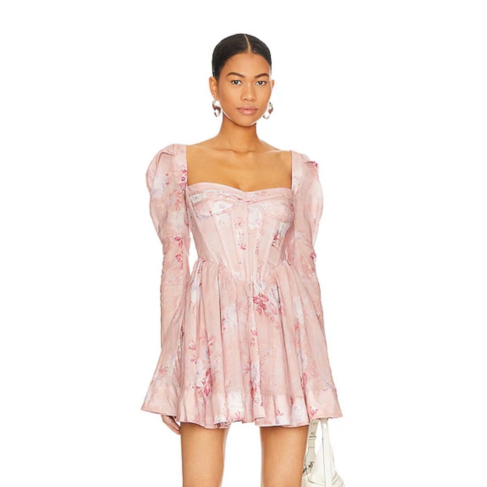 Bardot pink day dress